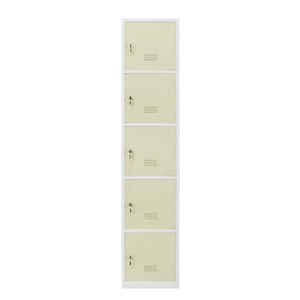 Armoire de <span class=keywords><strong>rangement</strong></span> métallique à 5 portes en acier pour vestiaire de gym avec serrure à clé - Product Image 3