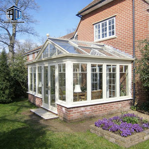 Solárium de Aluminio 6063-T6 para Jardín Exterior, Invernadero con Techo Curvo o Arqueado, Uso en las Cuatro Estaciones, Extensión Moderna para el Hogar - Product Image 4