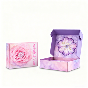 Boîte d'emballage personnalisée pour <span class=keywords><strong>sous</strong></span>-vêtements, style avion cosmique, colorée, sur mesure, style Instagram, haute couture, carrée, extra-résistante, 4 mm - Product Image 4