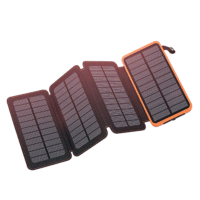 Batterie Externe Solaire Pliable Étanche 10000mAh avec Chargeur Sans Fil, Charge Rapide 10W, Double USB et Écran LED - Portable et Polyvalente