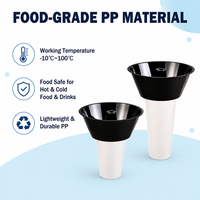 Gobelet transparent à paroi simple en PP/PET de 360 ml (12 oz) pour jus, boba, bubble tea, poulet frit, salade de fruits, hotpot, snacks et boissons