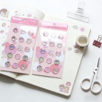 Autocollants de téléphone en strass, en forme de cœur, ronds, à paillettes, diamantés, pour décoration de coque DIY, motif dessin animé, modèle HJ, vente transfrontalière à succès