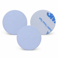 بطاقة RFID NFC صغيرة مستديرة 25 مم ذاتية اللصق، شريحة PVC ISO 14443A بتردد 13.56 ميجاهرتز، بطاقة أعمال لأنظمة الوصول في الفنادق، مقاومة للماء