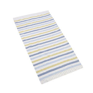 Serviette de bain turque rayée 100x180cm, séchage rapide, coton et polyester, avec pompons, pour enfants et adultes - Product Image 4