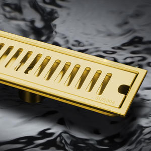 Extensions <span class=keywords><strong>de</strong></span> salle <span class=keywords><strong>de</strong></span> bain modernes dorées en acier inoxydable 304 avec large siphon <span class=keywords><strong>de</strong></span> sol rectangulaire épaissi et anti-odeur pour balcon <span class=keywords><strong>douche</strong></span> d'hôtel - Product Image 3