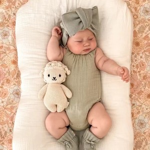 Bandeau tricoté en coton très vendu Bandeau d'hiver pour bébé Bandeau à double nœud pour bricolage - Product Image 5