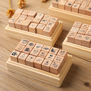 Juego de <span class=keywords><strong>Sellos</strong></span> de Madera de 18 Piezas por Caja, Colección de la Vida Diaria, <span class=keywords><strong>Sellos</strong></span> Decorativos para Diario y Manualidades - Product Image 2