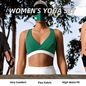 Conjunto de Yoga Moderno para Mujer, Diseño Sólido, Cintura Elástica, Material Transpirable y Elástico, Cintura Alta, Logotipo Frontal, Pantalones Cortos a Juego - Product Image 3
