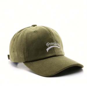 Gorra de béisbol de pana de 6 paneles con logotipo bordado personalizado al por mayor sombreros de pana - Product Image 3