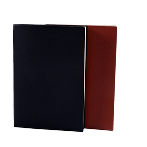 Carnet de notes professionnel minimaliste rétro en cuir PU relié rigide A5/B5 avec logo personnalisé - Papeterie cadeau, pages épaisses - Product Image 5