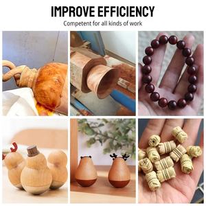 Máy tiện gỗ mini công nghiệp tự làm, máy làm hạt tròn, máy đánh bóng và cắt hạt điện 220V - Product Image 6