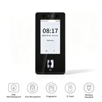 SenseFace 4A - Control de Acceso Facial a Prueba de Agua con Huella Dactilar, Tarjeta IC, Desbloqueo de Puerta con Registro Biométrico de Asistencia y Timbre