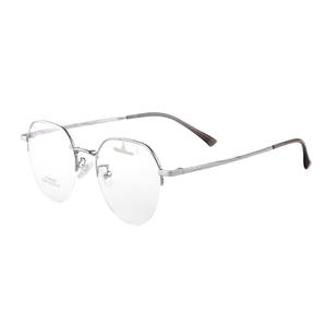 Monturas de Gafas de Titanio 6820, Redondas Irregulares, Montura Completa, Ligeras, Unisex, Protección Contra Luz Azul, Lentes Acrílicas - Product Image 2