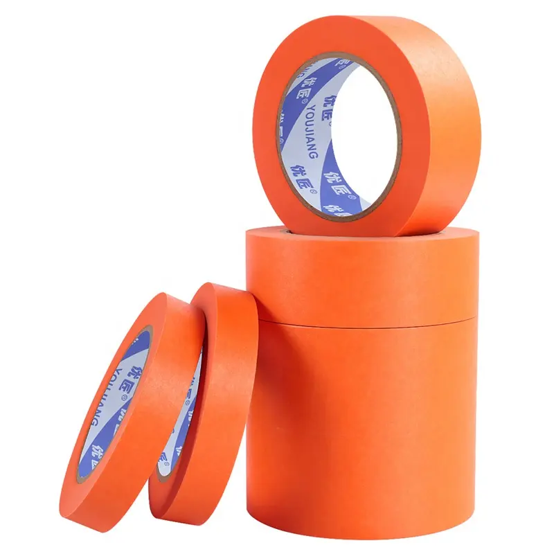 YOUJIANG UV Resistance 60 Days No Residue Adhesive Washi Paper Orange Painters Masking Tape For Car Automotive Painting