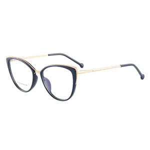 キャットアイファッションブルーライトブロッキング光学眼鏡カスタム近視メガネゲーミングアイウェアストック