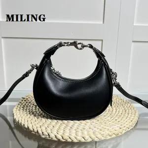Mini Hình Tròn Crossbody Túi Phụ Nữ Buổi Tối Ly Hợp Túi Xách Thời Trang Nửa Túi Mặt Trăng Với Có Thể Tháo Rời Dây Đeo Vai Đám Cưới Ví - Product Image 4