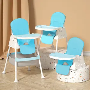 家用多功能便携式婴儿餐椅，带软垫4合1可折叠儿童儿童婴儿高脚椅
