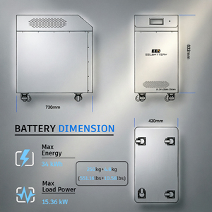 Paquete de Baterías Verticales EEL 32KWH MB56 con Celdas EVE MB56 LiFePO4 628Ah de Grado A y BMS con Inversor JK 300A para Almacenamiento de Energía - Product Image 3