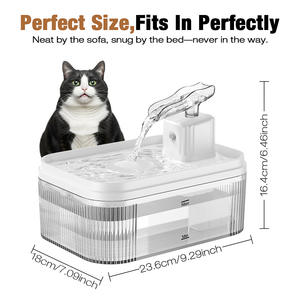 Fuente de agua inalámbrica para gatos y perros, dispensador automático de agua potable para mascotas de gran capacidad, color blanco WF11 - Product Image 4