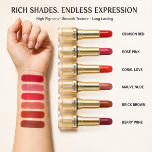 Lápiz Labial Mate Rojo a Rayas Orgánico al por Mayor, Antiadherente, para Maquillaje Diario, Marca Privada - Product Image 3