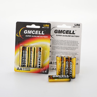 Pile alcaline GMCELL AA 1,5 V LR6 pour appareils électroménagers, télécommandes, outils électriques - Lot de 2 sous blister sur carte suspendue