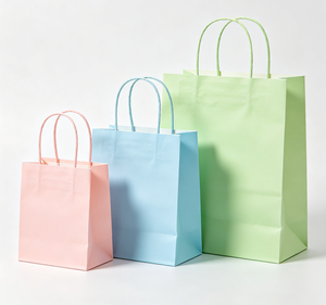 Bolsa de Regalo de Papel Kraft de Lujo Personalizada para Ropa, MOQ Bajo, con Logotipo de Marca Privada para Promoción en Supermercados - Product Image 3