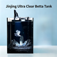 USMILEPET Eco Landscape Aquarium en verre pour la maison, réservoir de bureau pour Betta, réservoir écologique pour plantes aquatiques pour Betta et animaux aquatiques