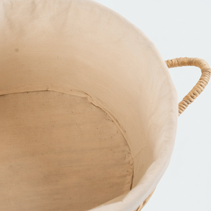 Juego de 2 cestas con tapa de jacinto de agua marrón claro hechas a mano, almacenamiento plegable de lino, artesanía de Kim Son, origen del pueblo para - Product Image 1