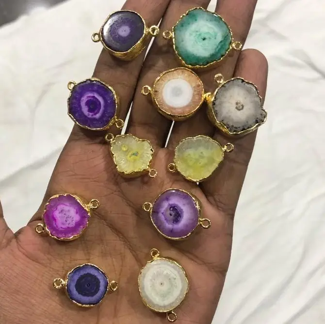 Bán Quý Năng Lượng Mặt Trời Thạch Anh Agate Druzy Đá Bezel Kết Nối Và Quyến Rũ Với Giá Nhà Máy Bán Buôn Từ Nhà Cung Cấp Nhà Sản Xuất