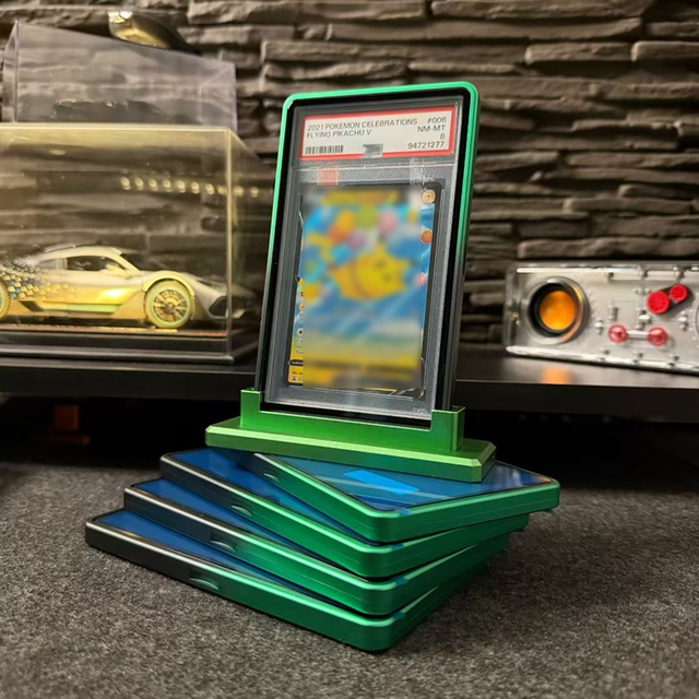 Aluminum Alloy Protective Magnetic Graded Card Display Case Gradient for PSA 35PT Tcg Slab Protector for Sport Trading Cards