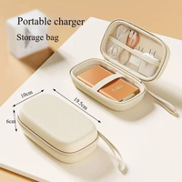 Kotak Penyimpanan Kabel Data EVA Headphone Hard Drive Tahan Guncangan Tahan Air Penutup Ritsleting Tas Pengisi Daya Portabel Grosir