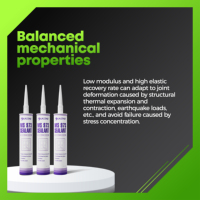 Kastar MS978 penutup silikon bening garis tabung tahan api polimer bersama netral MS kaca Sealant
