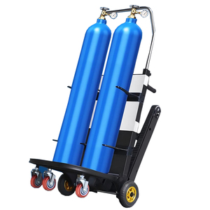 Carrito Eléctrico para Botellas de Agua, de 3 Niveles, Plegable, de Acero, con Cuatro Ruedas, Recubrimiento en Polvo Negro, Estructura Multicapa - Product Image 2