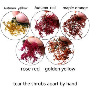 Modèle de scène <span class=keywords><strong>miniature</strong></span> de végétation d'arbuste déchiré à la main matériaux de production de vitrine de passe-temps pour la table de sable - Product Image 5