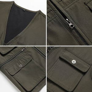 Gilet fin à séchage rapide pour homme RCX, gilet décontracté multi-poches pour la photographie et la pêche, <span class=keywords><strong>veste</strong></span> <span class=keywords><strong>sans</strong></span> manches pour le printemps et l'été - Product Image 5