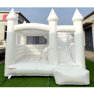 Château gonflable avec toboggan, jeux doux, ballons flottants, château gonflable, nuage blanc, gonflable pour fête - Product Image 5