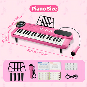 Piano Electrónico Portátil Multifuncional, Disponible en Europa, Juguete para Niños y Bebés, Práctica para Principiantes, Educación Temprana, 5 Escalas - Product Image 6