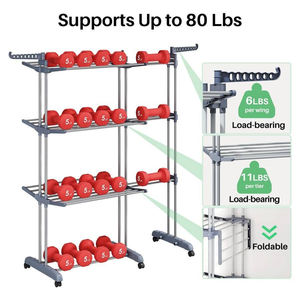 SANIPRO moderne debout fer pliable peu encombrant famille étendoir à linge <span class=keywords><strong>télescopique</strong></span> étendu vêtements <span class=keywords><strong>étagère</strong></span>s de rangement - Product Image 3