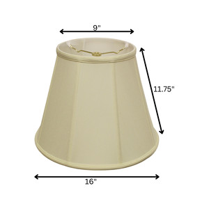 Paralume da 16 \ "in avorio inclinato impero Monay Shantung di lusso moderno PVC e tessuto decorazione per la casa per interni per stile minimalista - Product Image 4