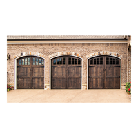 Portes de garage en bois imperméables, bois de cèdre/faux bois, porte de garage sectionnelle, chariot avec haute qualité