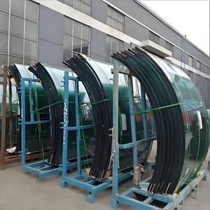 Arc Shaped Thermal Bent Glass Clear Tempered Curved Glass 6mm 10mm 12mm for Countertop & Bathroom Enclosure & Tunnel - Product Image 1