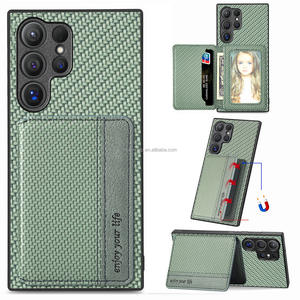 Porte-cartes à puce porte-monnaie étagères personnalisées mode luxe aimant esthétique Cassette Unique housse de téléphone pour S25 S24 Ultra - Product Image 1