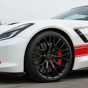 Rines Bku Forjados 5x120.65 para Chevrolet <span class=keywords><strong>Corvette</strong></span> Z06 C6 C7 C8 Stingray E-ray <span class=keywords><strong>ZR1</strong></span> de 20, 21 y 22 Pulgadas, Rines de Aleación Negros Personalizados - Product Image 1