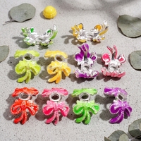 Perles en forme de nœud de couleur fluorescente, perles en forme de bourgeon de fleur, cages à perles, capuchons de perles pour la fabrication de bijoux DIY, accessoires d'artisanat, vente en gros