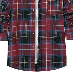 เสื้อเชิ้ตผู้ชายแบบใหม่ขายส่งสั่งทำได้ เสื้อทีมเวียร์ เสื้อเชิ้ตผ้าแฟลนเนลแขนยาวติดกระดุม เสื้อลำลอง เสื้อเชิ้ตผ้าแฟลนเนล - Product Image 3