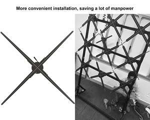 100cm 3D Holographic Fan hiển thị thiết bị quảng cáo công nghệ cao 3D <span class=keywords><strong>Hologram</strong></span> Fan chiếu công nghệ - Product Image 5