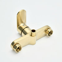 SANIPRO Or Laiton Bain Suite Céramique Valve Noyau Chaud Froid Double Ouverture Mitigeur Robinet De Douche