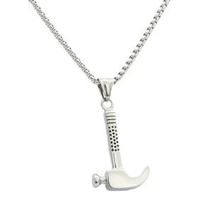 Collar con Colgante de Martillo de Acero Inoxidable para Hombre, Estilo Punk Retro, Diseño Geométrico con Forma de Herramienta Multicolor 280588 - Product Image 4