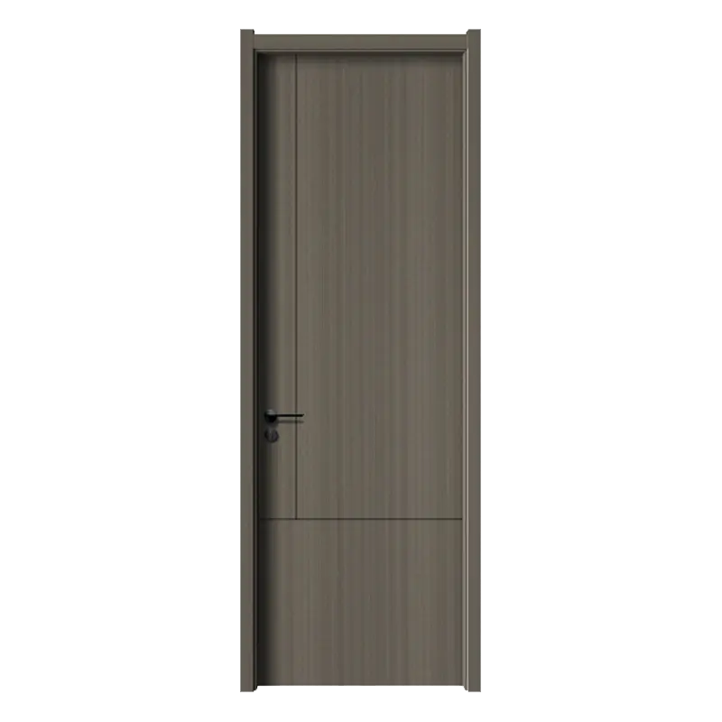 Bosya 100% Waterproof Sound Insulation Interior Bedroom Wood PVC WPC Doors With Door Frame