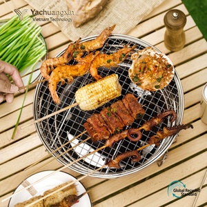 Parrilla de Carbón Portátil Plegable de Acero Inoxidable para Acampar al Aire Libre con Estuche de Transporte para Cocinar en Picnics - Product Image 6